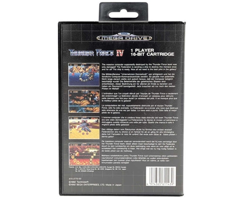 Thunder Force IV - Komplet I Æske - Sega Mega Drive Spil (B Grade) (Genbrug)
